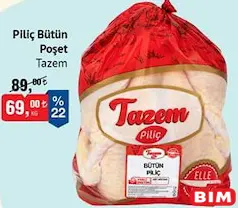 TAZEM PİLİÇ BÜTÜN POŞET KG TAZEM PİLİÇ BÜTÜN POŞET KG